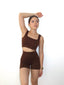 Set de biker con top doble